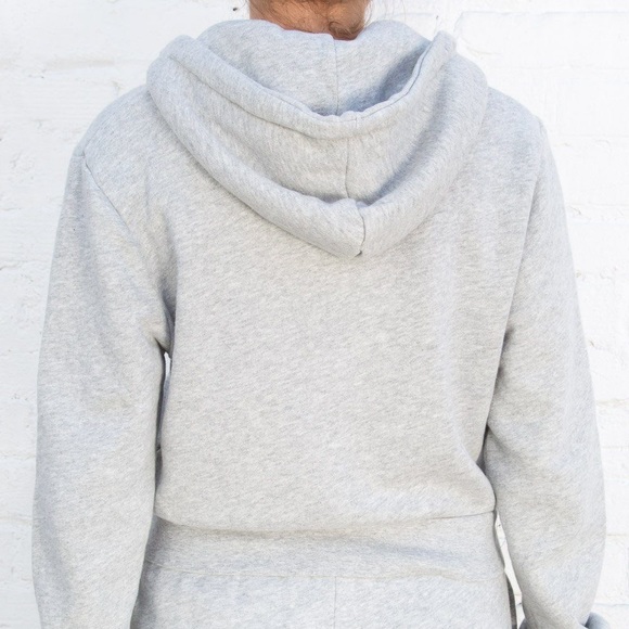 brandy melville crystal hoodie in gray in OS in one size only - Picture 4 of 4